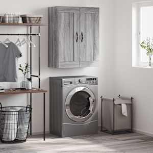 Stenska omarica siva sonoma 69,5x34x90 cm inženirski les