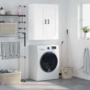 Stenska omarica bela 69,5x34x90 cm inženirski les