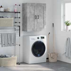 Stenska omarica betonsko siva 69,5x34x90 cm inženirski les