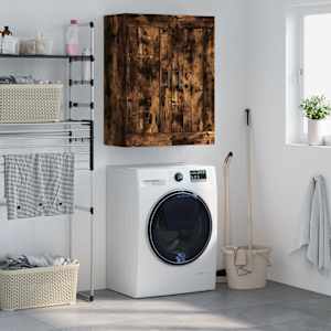 Stenska omarica dimljen hrast 69,5x34x90 cm inženirski les