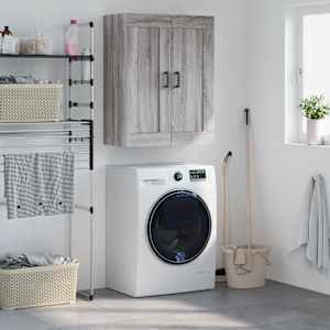 Stenska omarica siva sonoma 69,5x34x90 cm inženirski les