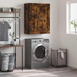 Stenska omarica dimljen hrast 69,5x34x90 cm inženirski les