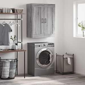 Stenska omarica siva sonoma 69,5x34x90 cm inženirski les