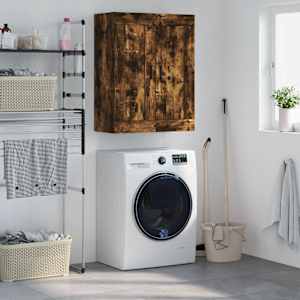 Stenska omarica dimljen hrast 69,5x34x90 cm inženirski les