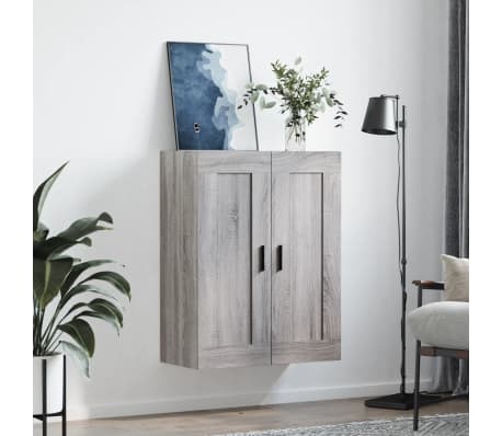 vidaXL Wandschrank Grau Sonoma 69,5x34x90 cm Holzwerkstoff
