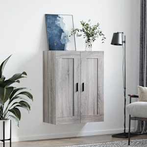 vidaXL Wandschrank Grau Sonoma 69,5x34x90 cm Holzwerkstoff