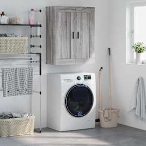 Stenska omarica siva sonoma 69,5x34x90 cm inženirski les