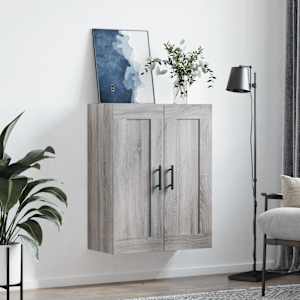 vidaXL Armoire murale sonoma gris 69,5x34x90 cm bois d'ing&eacute;nierie