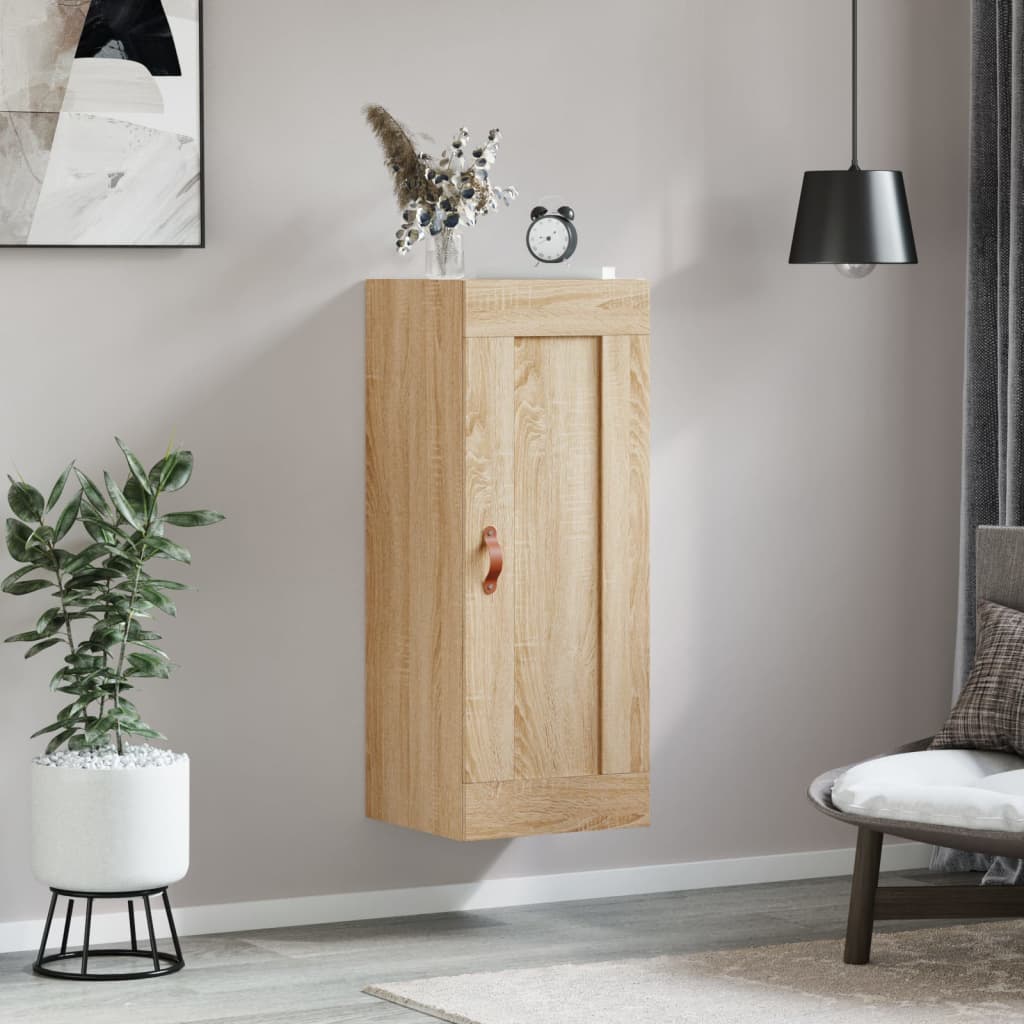 vidaXL Wandkast 34,5x34x90 cm bewerkt hout sonoma eikenkleurig