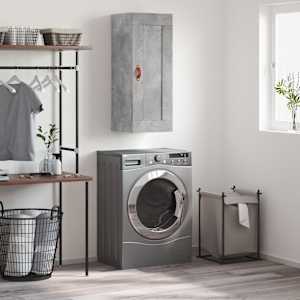 Stenska omarica betonsko siva 34,5x34x90 cm inženirski les