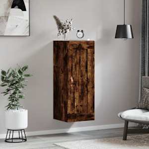 Nástěnná skříňka kouřový dub 34,5 x 34 x 90 cm kompozitní dřevo - obrázek 3