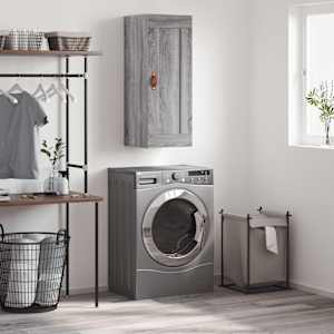 Stenska omarica siva sonoma 34,5x34x90 cm inženirski les