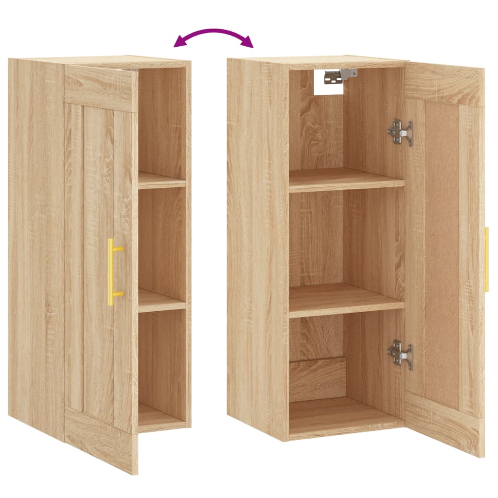 Dulap de perete, stejar sonoma, 34,5x34x90 cm, lemn prelucrat