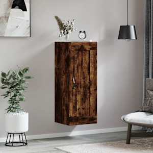 Nástěnná skříňka kouřový dub 34,5 x 34 x 90 cm kompozitní dřevo - obrázek 3