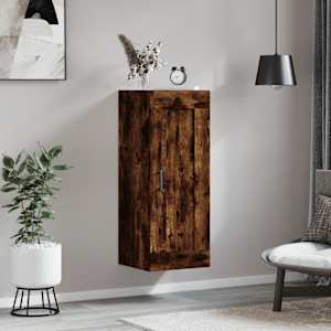 Nástěnná skříňka kouřový dub 34,5 x 34 x 90 cm kompozitní dřevo - obrázek 3
