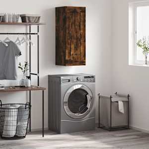 Stenska omarica dimljeni hrast 34,5x34x90 cm inženirski les