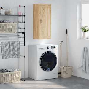 Stenska omarica sonoma hrast 34,5x34x90 cm inženirski les