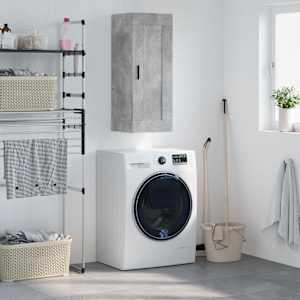 Stenska omarica betonsko siva 34,5x34x90 cm inženirski les