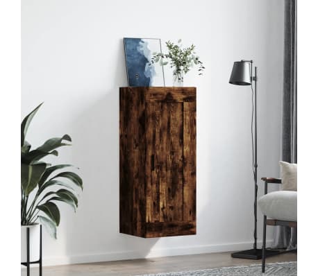 vidaXL Wandschrank Räuchereiche 34,5x34x90 cm Holzwerkstoff