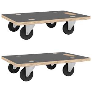 vidaXL transpordik&auml;rud 2 tk, ristk&uuml;liku kuju, 50x35x11,5 cm 250 kg