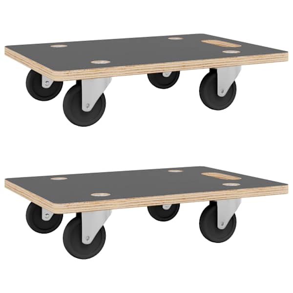 vidaXL transpordik&auml;ru 2 tk, ristk&uuml;liku kuju, 80x55x11,5 cm 250 kg