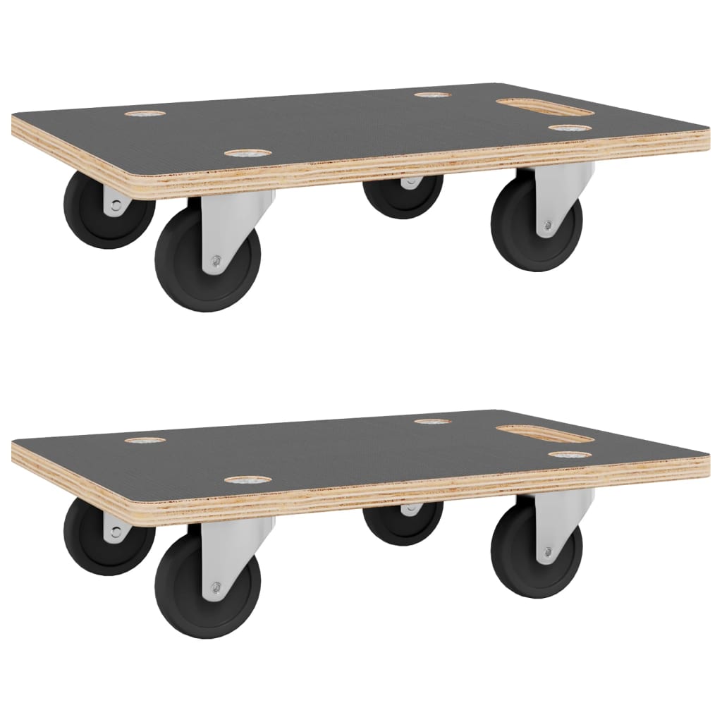 vidaXL Přepravní vozíky 2 ks obdélníkové 80 x 55 x 11,5 cm 250 kg