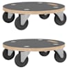 vidaXL transpordik&auml;rud 2 tk, ristk&uuml;liku kuju, &Oslash;38x11,5 cm 250 kg