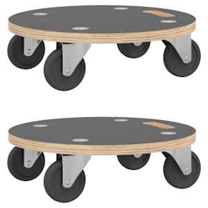 vidaXL transpordik&auml;rud 2 tk, ristk&uuml;liku kuju, &Oslash;38x11,5 cm 250 kg