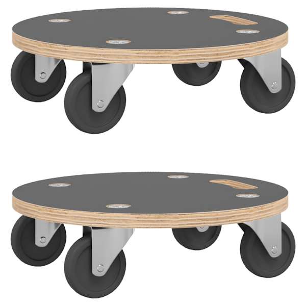 vidaXL transpordik&auml;rud 2 tk, ristk&uuml;liku kuju, &Oslash;38x11,5 cm 250 kg