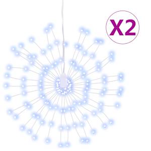 Vánoční hvězdicová světla 2ks 140 studeně bílých LED diod 17 cm - obrázek 2