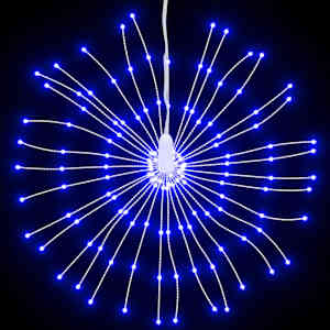 Vánoční hvězdicová světla 2 ks 140 modrých LED diod 17 cm - obrázek 4