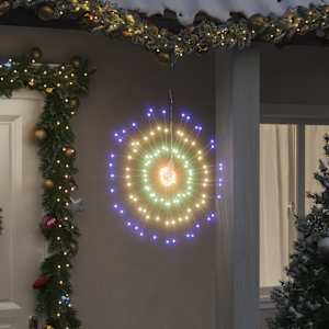 Vánoční hvězdicová světla 2 ks 140 vícebarevných LED diod 17 cm - obrázek 1