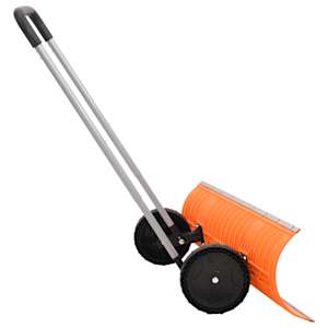 Hrablo na sníh s výsuvnou rukojetí oranžové radlice 96 cm ocel - obrázek 3
