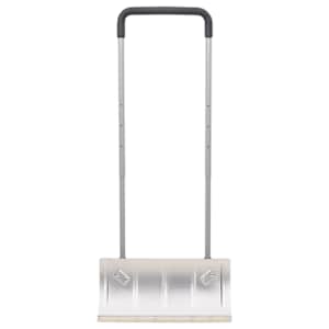 vidaXL Pelle &agrave; neige et poign&eacute;e extensible argent&eacute; 61 cm lame en acier