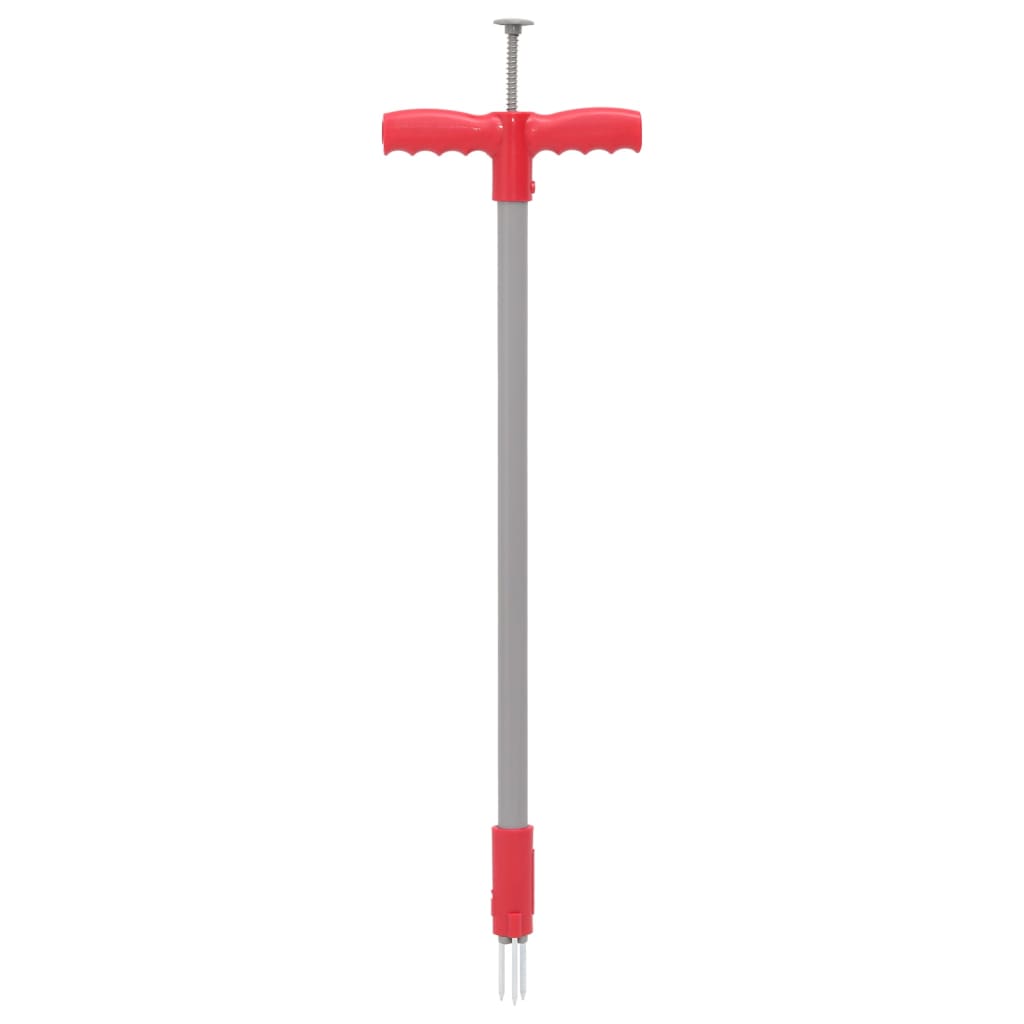 Dispozitiv de eliminat buruieni, roșu și gri, 93,5 cm, oțel