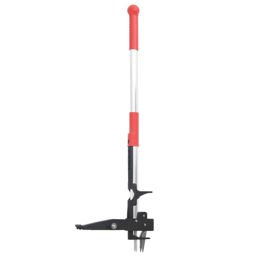vidaXL Odstraňovač buriny červený a strieborný 99,5cm eloxovaný hliník