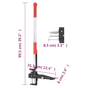 Odstraňovač plevele červený a stříbrný 99,5 cm eloxovaný hliník - obrázek 6