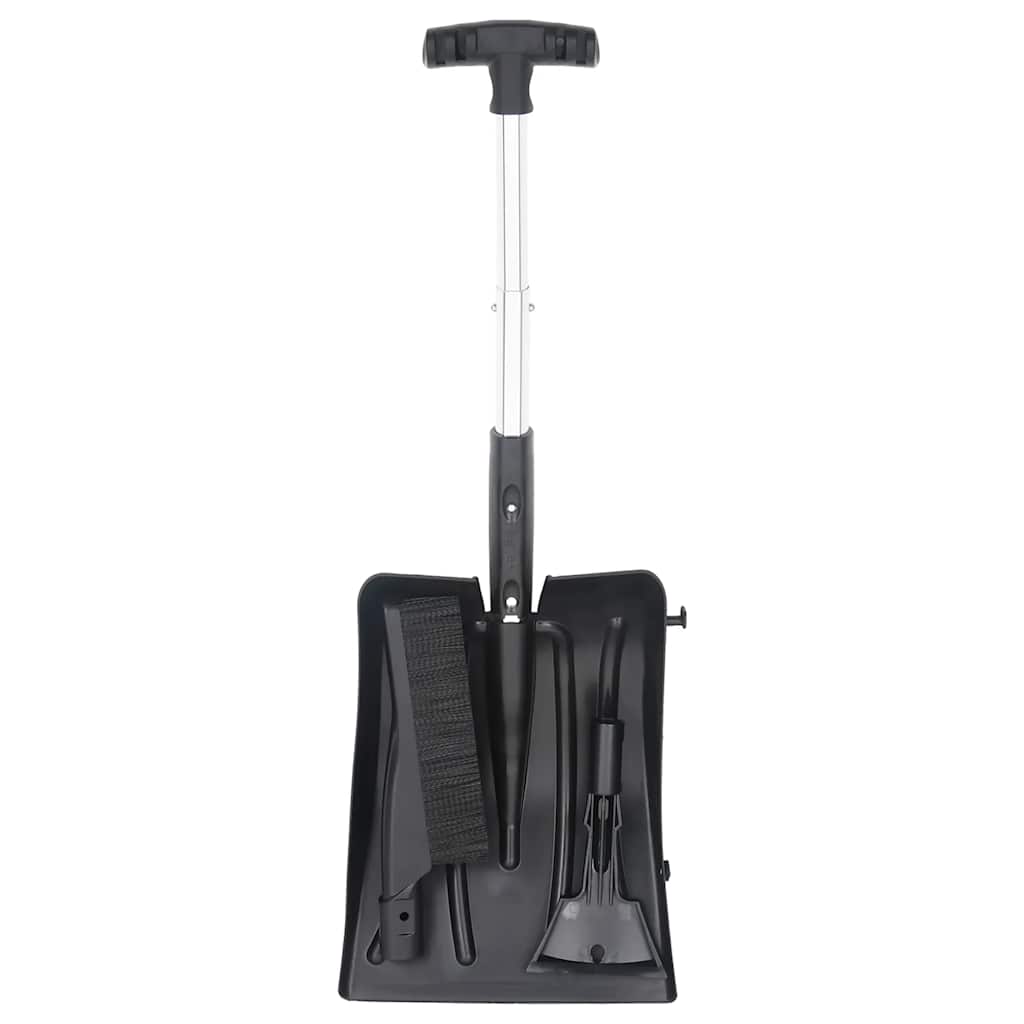 vidaXL 3-in-1 Sneeuwschepset aluminium zwart afbeelding