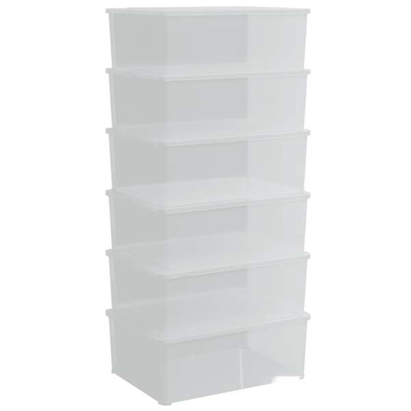 vidaXL plastist hoiukastid 6 tk, 10 l, virnastatavad