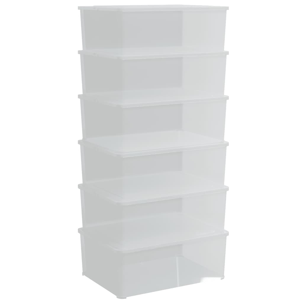vidaXL Plastové úložné boxy 6 ks 10 l stohovatelné