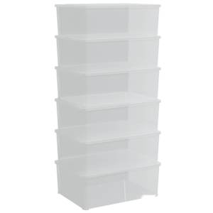 Plastové úložné boxy 6 ks 10 l stohovatelné - obrázek 2