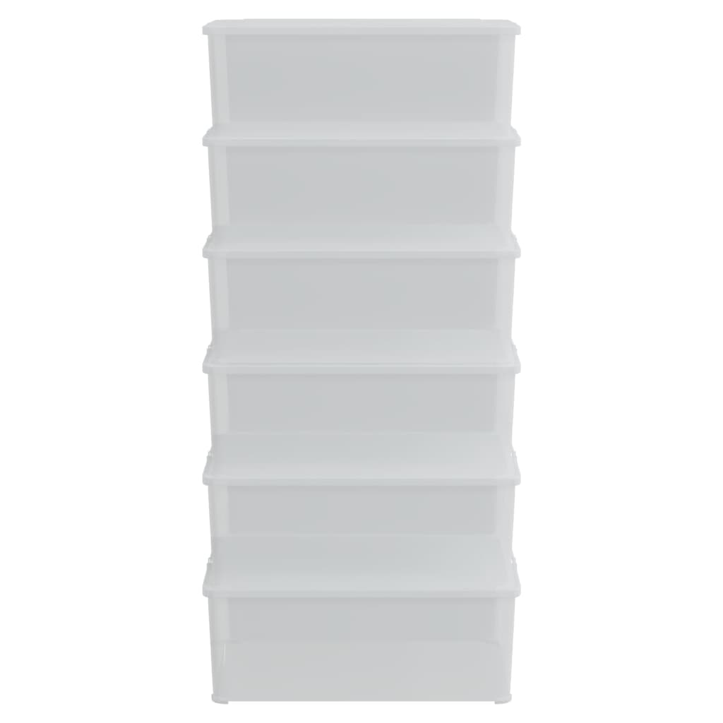 vidaXL Plastové úložné boxy 6 ks 10 l stohovateľné