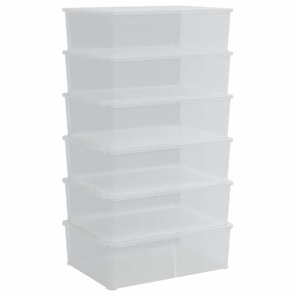 vidaXL plastist hoiukastid 6 tk, 25 l, virnastatavad