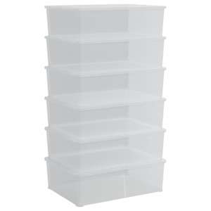 Plastové úložné boxy 6 ks 25 l stohovatelné - obrázek 2