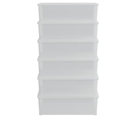 vidaXL Plastov&eacute; &uacute;ložn&eacute; boxy 6 ks 25 l stohovateln&eacute;