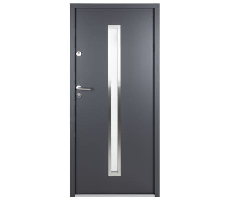 vidaXL Front Door Anthracite 100x200 cm Aluminium