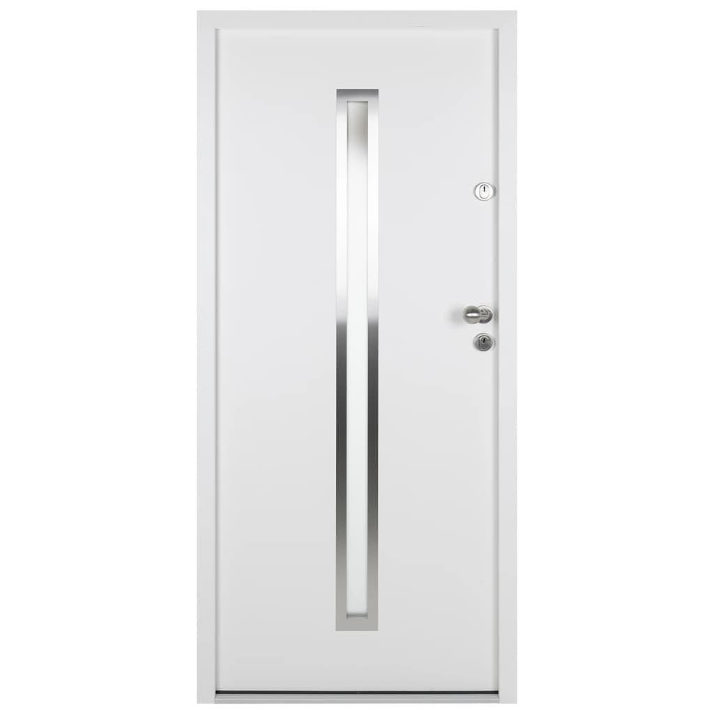 vidaXL Front Door White 100x200 cm Aluminium