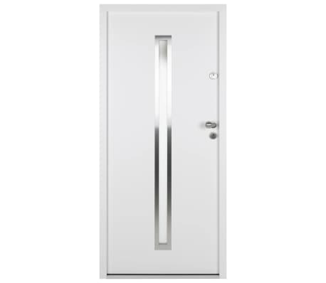 vidaXL Front Door White 100x200 cm Aluminium