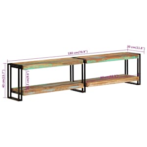 TV skříňka 180 x 30 x 40 cm masivní recyklované dřevo - obrázek 7