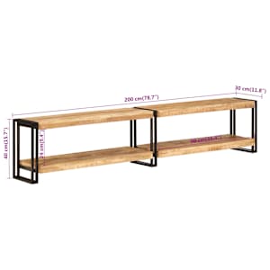 TV skříňka 200 x 30 x 40 cm masivní mangovníkové dřevo - obrázek 7